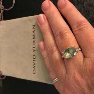 David Yurman Prasiolite Oval Stack Ring Size 7